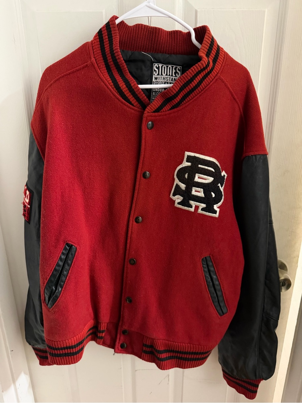 The Rolling Stones Red & Black Men’s Varsity Jacket